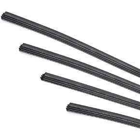 Pack-4 Windshield Wiper Blade, 24In Car Wiper Blade, Universal Silicone Frameless Windshield Wiper Blade Refills for Most Cars Buses Vans Trucks (Black)