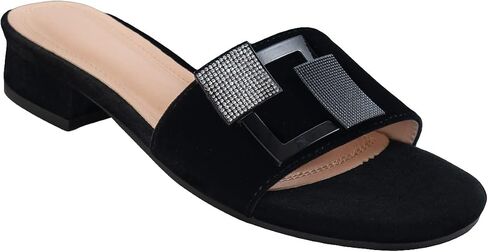 GORGLITTER Women's Strappy Heel Sandals Dressy Open Toe Slip On Shoes in Saudi Arabia