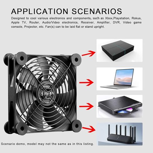 M12 120 مم مروحة صامتة فائقة الهدوء، مروحة USB لوحدة التحكم في الألعاب وجهاز استقبال مكبر للصوت HD DVR راوتر تبريد خزانة الكمبيوتر in Kuwait
