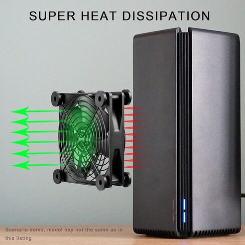M12 120 مم مروحة صامتة فائقة الهدوء، مروحة USB لوحدة التحكم في الألعاب وجهاز استقبال مكبر للصوت HD DVR راوتر تبريد خزانة الكمبيوتر in Kuwait