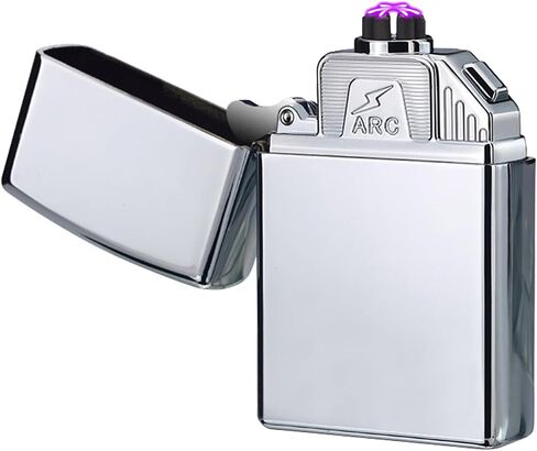 Electric Lighter Six Arc Plasma Lighter Rechargeable USB Lighter Cool Lighter Windproof Flameless Lighter with High Power Battery Electronic Lighter for Candle, Camping(Gold) in Saudi Arabia