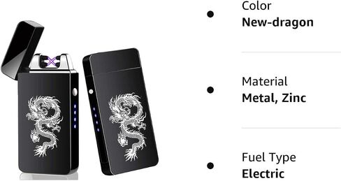 ولاعة قوسية، ولاعة كهربائية ذكية، ولاعة قابلة لإعادة الشحن عبر USB ولاعة عديمة اللهب مقاومة للرياح ولاعة بلازما خفيفة الوزن للنار، وحفلات الشواء، والألعاب النارية، والشموع، والتخييم - في الهواء الطلق في الداخل (التنين الجديد) in Kuwait