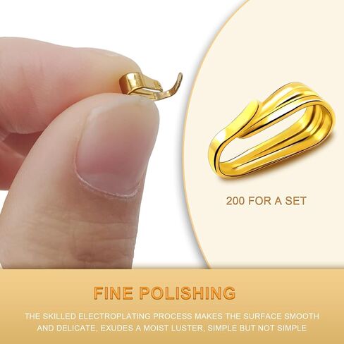 200 قطعة من كفالات قرصة لصنع المجوهرات، مشابك قلادة ومشبك لصنع المجوهرات، مشبك معدني بمشبك مشبك قلادة موصل أظافر لقلادة مجوهرات قلادة إنتاج DIY in Kuwait