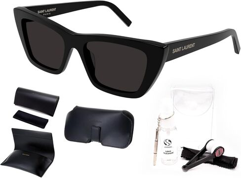 نظارات شمسية من SAINT LAURENT SL 276 MICA على شكل عين القطة + حزمة مع مجموعة النظارات الفاخرة eSHADES in Saudi Arabia