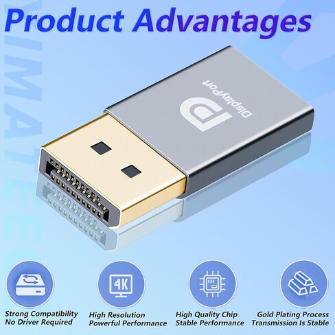 Displayport Dummy Plug EDID Emulator Virtual Display Adapter, Headless Ghost Adapter DP Dummy Plug 4K Supports up to 3840x2160 @60HZ, 1080P (Headless Ghost Display Emulator, 2 Pack, Grey) in Saudi Arabia
