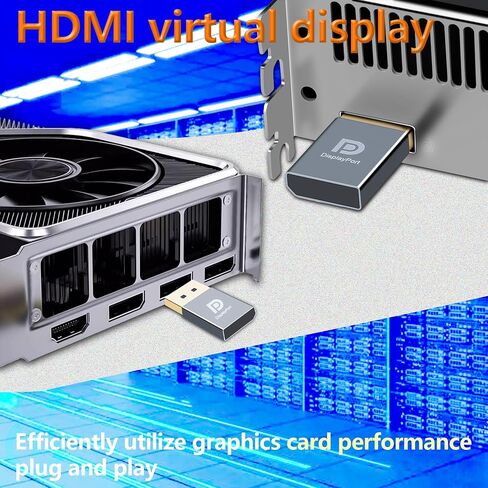 Displayport Dummy Plug EDID Emulator Virtual Display Adapter, Headless Ghost Adapter DP Dummy Plug 4K Supports up to 3840x2160 @60HZ, 1080P (Headless Ghost Display Emulator, 2 Pack, Grey) in Saudi Arabia