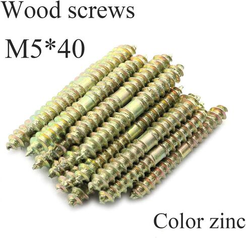 M5x40 Stud 24PCS M5x40mm Wood to Wood Zinc Plated Steel Double Ended Dowel Screws in Saudi Arabia