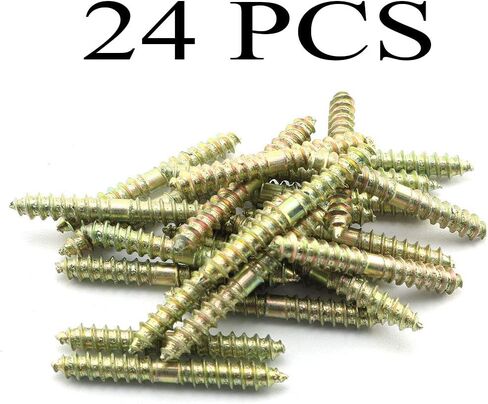 M5x40 Stud 24PCS M5x40mm Wood to Wood Zinc Plated Steel Double Ended Dowel Screws in Saudi Arabia
