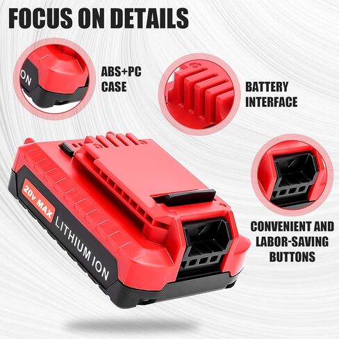 3000mAh 20 Volt PCC682L Replacement Battery Compatible with Porter Cable 20V Battery Lithium PCC680L PCC681L PCC682L PCC685L PCC660B PCC790B Cordless Power Tools in Saudi Arabia