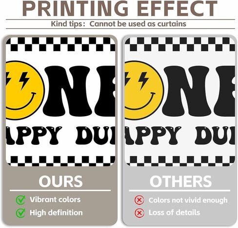 72x43inch One Happy Dude Backdrop Smiley Face Theme Photography Background for Kids 1st Birthday Party Decorations Hippie Groovy Photo Banner Booth in Saudi Arabia