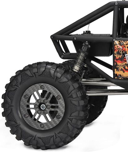 2.2 beadlock Wheels 4PCS Carbon Fiber Wheel Rims for 1/10 RC Crawler Cheater Rigs Capra SCX10 Pro TF2 Element Enduro TRX4 Upgrades accessories (Carbon Fiber 2.2 beadlock Wheels E) in Saudi Arabia