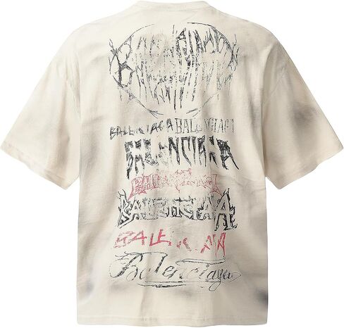 Arnodefrance Men Vintage Graphic Printing T-Shirt Hip Hop Rapper Tee Shirt Cotton Short Sleeve Shirt in Saudi Arabia