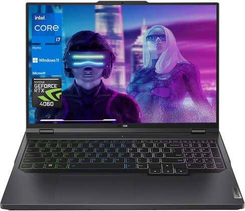 Lenovo Legion Pro 5 Gaming Laptop, 16" WQXGA Display 165Hz, Intel Core i7-13700HX, GeForce RTX 4060, 64GB DDR5 RAM, 1TB SSD, RGB Backlit KB, Numeric Keypad, HDMI, RJ45, Wi-Fi 6, Windows 11 Home, Grey in Saudi Arabia
