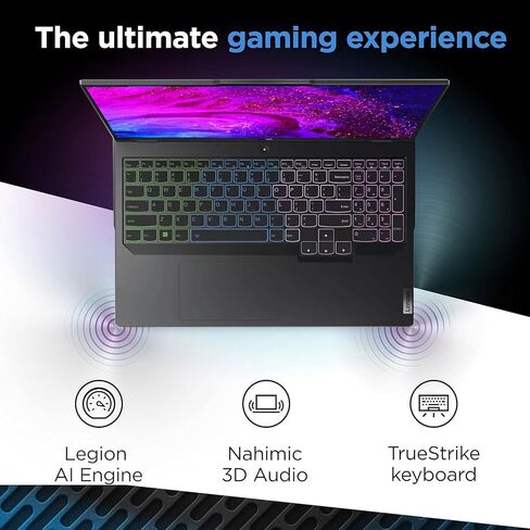 Lenovo Legion Pro 5 Gaming Laptop, 16" WQXGA Display 165Hz, Intel Core i7-13700HX, GeForce RTX 4060, 64GB DDR5 RAM, 1TB SSD, RGB Backlit KB, Numeric Keypad, HDMI, RJ45, Wi-Fi 6, Windows 11 Home, Grey in Saudi Arabia