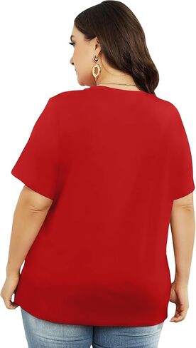 USA Flag V-Neck Shirt: Women 4th July Tshirt Patriotic Shirt American Flag Sexy Short Sleeve Top in Saudi Arabia
