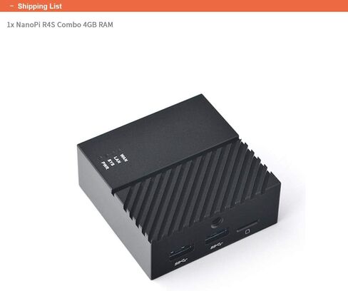 FriendlyElec Nanopi R4S Mini Router OpenWRT with Dual-Gbps Ethernet Ports 4GB LPDDR4 Based in RK3399 Soc for IOT NAS Smart Home Gateway (with MAC Chip) in Kuwait