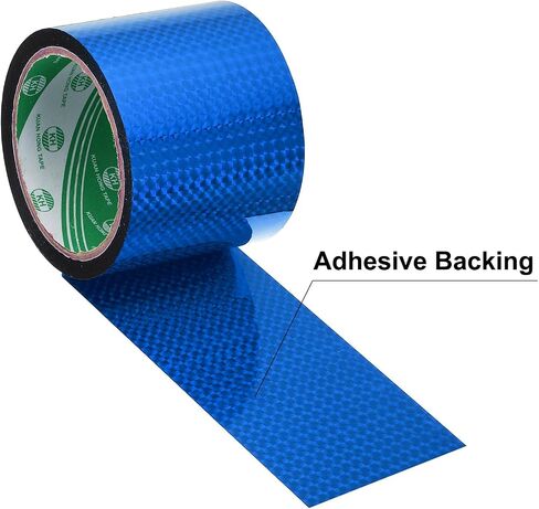 uxcell Washi Prism Tape 2.8 Inch x 55 Yards Holographic Metalized Reflective Tape for Holiday Packaging and Decoration, DIY and Art Craft (Blue) in Saudi Arabia