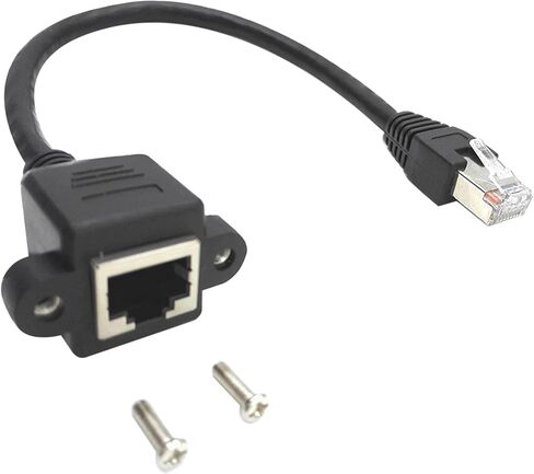 zdyCGTime 10 بوصة Cat6e RJ45 M/F كابل تمديد لوحة برغي شبكة إيثرنت محمية (10 بوصة RJ45) in Saudi Arabia