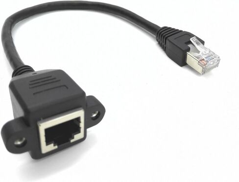 zdyCGTime 10 بوصة Cat6e RJ45 M/F كابل تمديد لوحة برغي شبكة إيثرنت محمية (10 بوصة RJ45) in Saudi Arabia