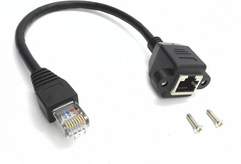 zdyCGTime 10 بوصة Cat6e RJ45 M/F كابل تمديد لوحة برغي شبكة إيثرنت محمية (10 بوصة RJ45) in Saudi Arabia