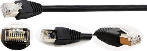 zdyCGTime 10 بوصة Cat6e RJ45 M/F كابل تمديد لوحة برغي شبكة إيثرنت محمية (10 بوصة RJ45) in Saudi Arabia