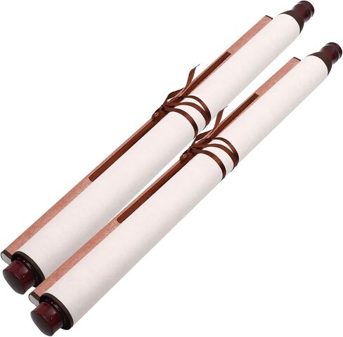 ULDIGI 2pcs Blank Painting Scroll Paper Wrapped Scroll Chinese Calligraphy Scroll Blank Writing Wall Hangings Chinese Calligraphy Paper Chinese Painting Scroll Reel Wood Couplet Paper in Saudi Arabia