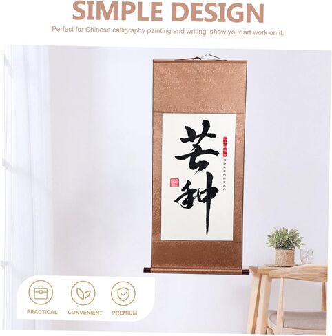 ULDIGI 2pcs Blank Painting Scroll Paper Wrapped Scroll Chinese Calligraphy Scroll Blank Writing Wall Hangings Chinese Calligraphy Paper Chinese Painting Scroll Reel Wood Couplet Paper in Saudi Arabia
