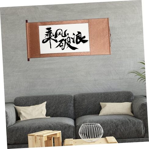 ULDIGI 2pcs Blank Painting Scroll Paper Wrapped Scroll Chinese Calligraphy Scroll Blank Writing Wall Hangings Chinese Calligraphy Paper Chinese Painting Scroll Reel Wood Couplet Paper in Saudi Arabia