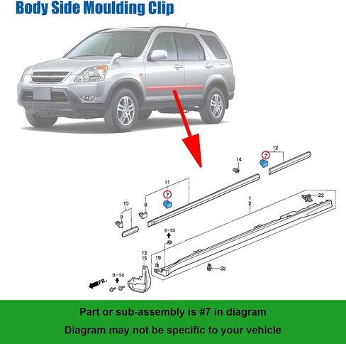OAUTOO 20pcs Body Side Moulding Clip 75305-SH2-003 for Honda Accord CR-V CRX Civic, Acura CL RL TL Legend Vigor 1990-2004 in Saudi Arabia