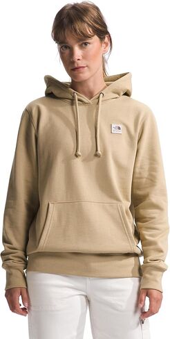 THE NORTH FACE Womens Heritage Patch Pullover Hoodie, S, Khaki Stone in Saudi Arabia