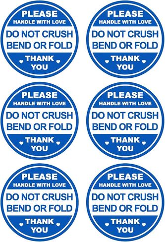 2" 300 PCS Blue Do Not Crush Bend or Fold Handle with Love Labels Stickers Shipping Mailing Cartons Envelops Adhesive Labels in Saudi Arabia