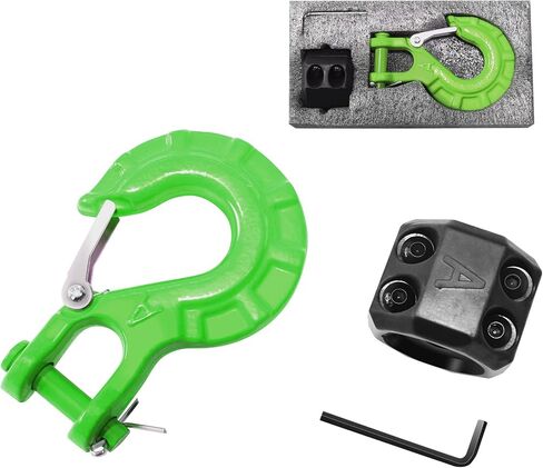 Chain Hook with Safety Latch Heavy Duty Clevis Slip Hook Grade (Green) in Saudi Arabia