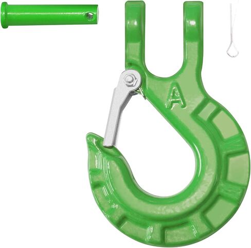 Chain Hook with Safety Latch Heavy Duty Clevis Slip Hook Grade (Green) in Saudi Arabia