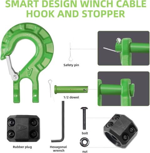 Chain Hook with Safety Latch Heavy Duty Clevis Slip Hook Grade (Green) in Saudi Arabia