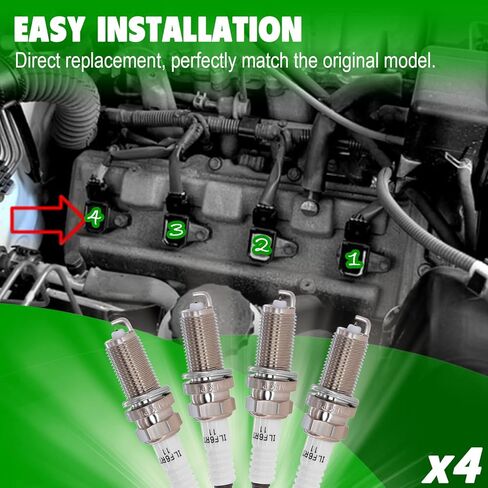 إيريديوم شمعات الإشعال ILFR6T-11 ILF6RT-11 4 قطعة استبدال لكزس LX570 GX460 تويوتا لاند كروزر سيكويا تندرا سيكويا تاكوما 2.7 4.6 5.7 in Kuwait