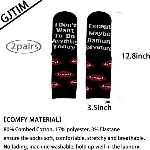 GJTIM 2 PAIRS Vampire Inspired Gift Socks Novelty Birthday Gift For Fans in Kuwait