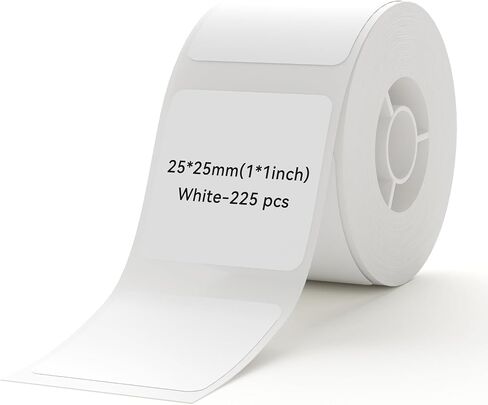 NIIMBOT D101 Label Maker Tape Self-Adhesive Labeling Tape Replacement 0.98" X 1.97" (25 X 50mm) Thermal Label Paper for Home Kitchen, 130 Labels/Roll, White in Saudi Arabia
