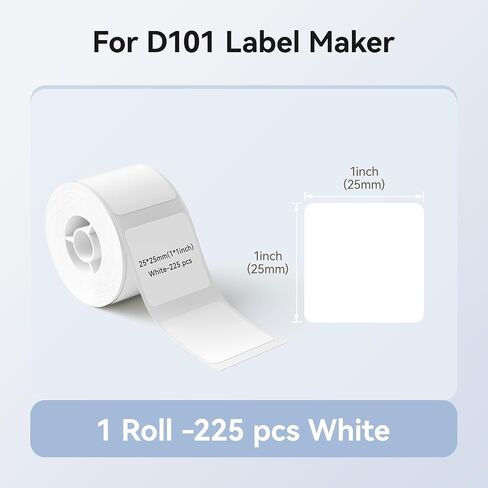 NIIMBOT D101 Label Maker Tape Self-Adhesive Labeling Tape Replacement 0.98" X 1.97" (25 X 50mm) Thermal Label Paper for Home Kitchen, 130 Labels/Roll, White in Saudi Arabia