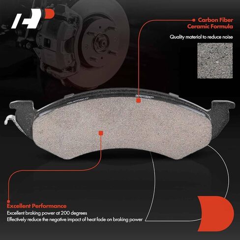 A-Premium 11.29 inch (287mm) Front Drilled and Slotted Disc Brake Rotors + Ceramic Pads Kit Compatible with Select Dodge Models - Durango 1998-1999, Dakota 1999, 6-PC Set in Saudi Arabia