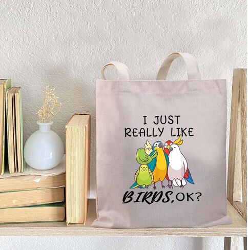 BDPWSS Parrots Lover Gift Parrot Tote Bag Bird Watching Gift i Just Really Like Birds Parrot Cockatoo Ornithologist Gift in Saudi Arabia