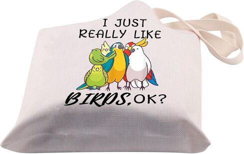 BDPWSS Parrots Lover Gift Parrot Tote Bag Bird Watching Gift i Just Really Like Birds Parrot Cockatoo Ornithologist Gift in Saudi Arabia