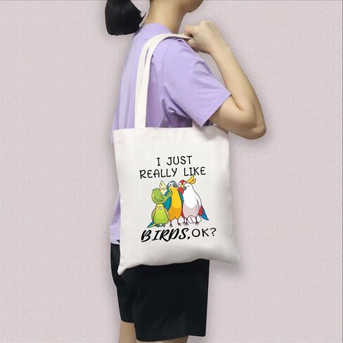 BDPWSS Parrots Lover Gift Parrot Tote Bag Bird Watching Gift i Just Really Like Birds Parrot Cockatoo Ornithologist Gift in Saudi Arabia