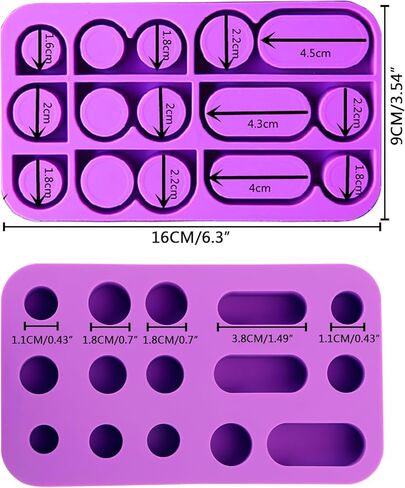 1/2/3 حلقة الراتنج الدائري قالب السيليكون حلقة سميكة الايبوكسي قالب الصب لطيف حلقة الراتنج قالب للفن الحرفية صنع المجوهرات خواتم القلائد سوار المفاتيح المعلقات الديكور in Kuwait