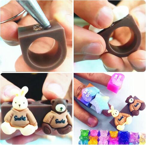 1/2/3 حلقة الراتنج الدائري قالب السيليكون حلقة سميكة الايبوكسي قالب الصب لطيف حلقة الراتنج قالب للفن الحرفية صنع المجوهرات خواتم القلائد سوار المفاتيح المعلقات الديكور in Kuwait