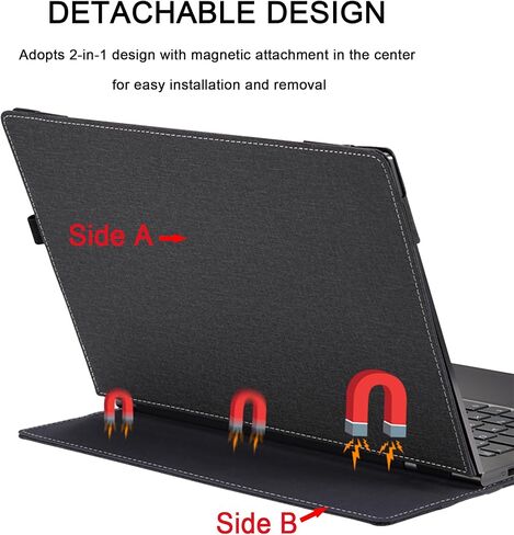 Laptop Case Cover for HP Envy x360 2-in-1 Laptop 16-ad 16z-ad 16-ac 16t-ac & for HP Zbook Firefly 16 Inch G11,Separable PU Leather Protective Bag Accessories with Thermal Vent (Burgundy) in Saudi Arabia