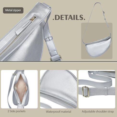 Crossbody Bags for Women, Vegan Leather Trendy Hobo Sling Crossbody Bag with Adjustable Shoulder Strap in Saudi Arabia