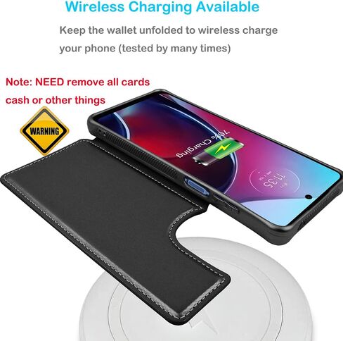 Tekcoo Wallet Case for Motorola Moto G Stylus 5G (2022) | XT2215 Minimalist Luxury PU Leather ID Cash Credit Card Holder Slots Magnetic Closure Kickstand Folio Flip Slim Protective Cover - Black in Saudi Arabia