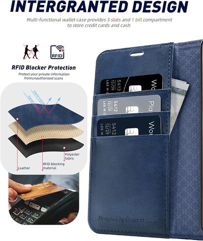 OCASE Compatible with Galaxy S24 Plus 5G Wallet Case, PU Leather Flip Folio Case with Card Holders RFID Blocking Kickstand [Shockproof TPU Inner Shell] Phone Cover 6.7 Inch (2024), Black in Saudi Arabia