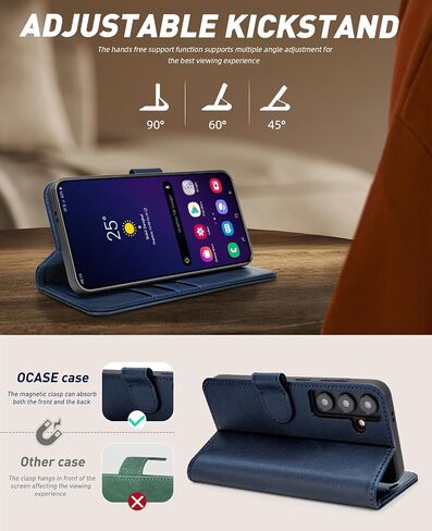 OCASE Compatible with Galaxy S24 Plus 5G Wallet Case, PU Leather Flip Folio Case with Card Holders RFID Blocking Kickstand [Shockproof TPU Inner Shell] Phone Cover 6.7 Inch (2024), Black in Saudi Arabia