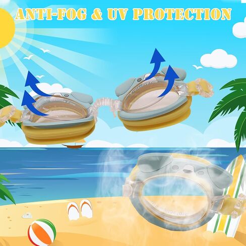 Swimming Goggles, Kids Swim Goggles with UV Protection, Anti Fog No Leaking Goggles for Boys and Girls 6-14 in Saudi Arabia
